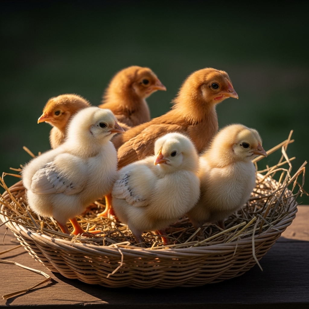 Day-old chicks at Milais Poultry